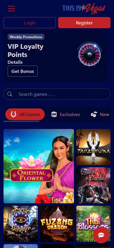 This Is Vegas Casino home on mobile